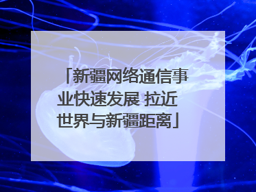 新疆网络通信事业快速发展 拉近世界与新疆距离