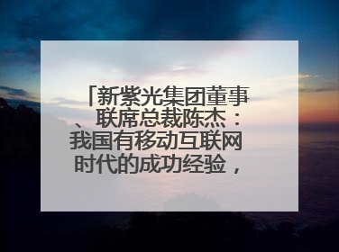 新紫光集团董事、联席总裁陈杰：我国有移动互联网时代的成功经验，最有能力做好AI应用创新