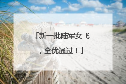 新一批陆军女飞，全优通过！