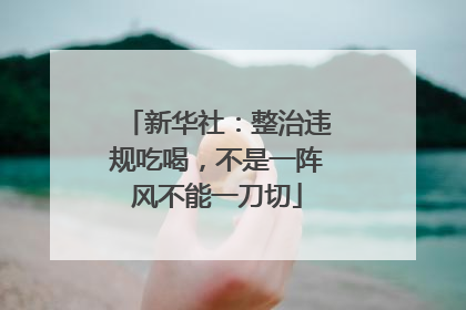 新华社：整治违规吃喝，不是一阵风不能一刀切