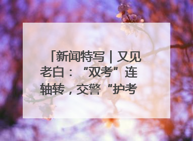 新闻特写｜又见老白：“双考”连轴转，交警“护考档”密集开启