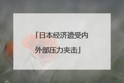 日本经济遭受内外部压力夹击