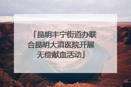 昆明丰宁街道办联合昆明大滇医院开展无偿献血活动