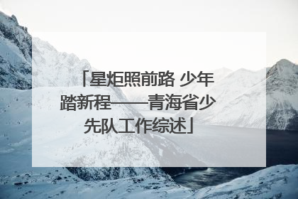 星炬照前路 少年踏新程——青海省少先队工作综述