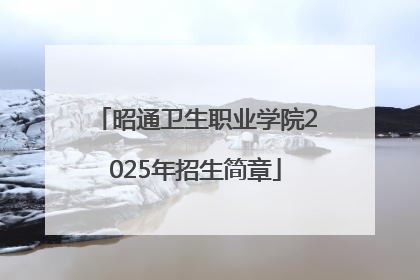 昭通卫生职业学院2025年招生简章