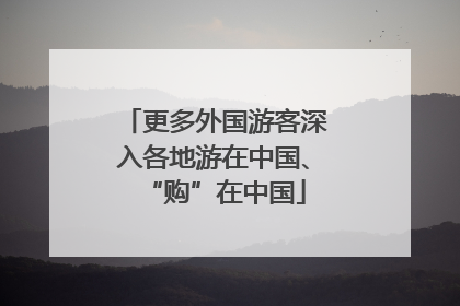 更多外国游客深入各地游在中国、“购”在中国