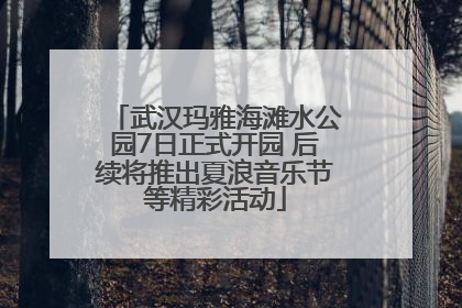 武汉玛雅海滩水公园7日正式开园 后续将推出夏浪音乐节等精彩活动