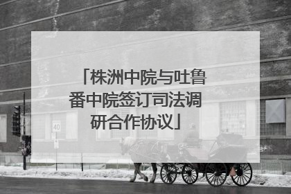 株洲中院与吐鲁番中院签订司法调研合作协议