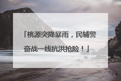 桃源突降暴雨，民辅警奋战一线抗洪抢险！