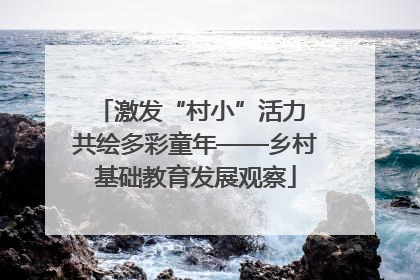 激发“村小”活力 共绘多彩童年——乡村基础教育发展观察