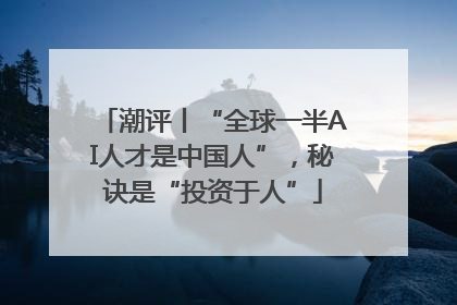 潮评丨“全球一半AI人才是中国人”，秘诀是“投资于人”