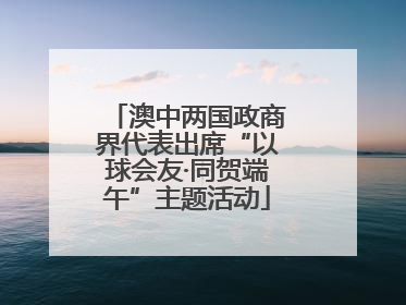 澳中两国政商界代表出席“以球会友·同贺端午”主题活动