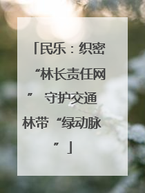 民乐：织密“林长责任网” 守护交通林带“绿动脉”