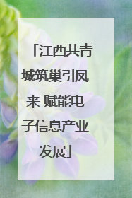 江西共青城筑巢引凤来 赋能电子信息产业发展