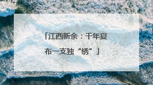 江西新余：千年夏布一支独“绣”