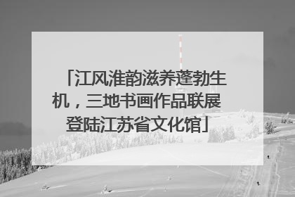 江风淮韵滋养蓬勃生机，三地书画作品联展登陆江苏省文化馆