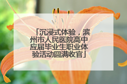 沉浸式体验，滨州市人民医院高中应届毕业生职业体验活动圆满收官
