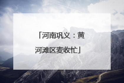 河南巩义：黄河滩区麦收忙