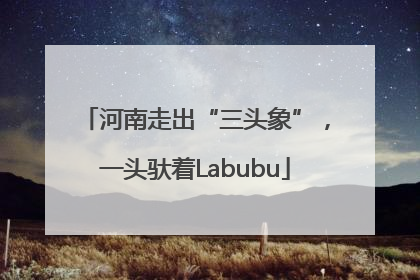 河南走出“三头象”，一头驮着Labubu