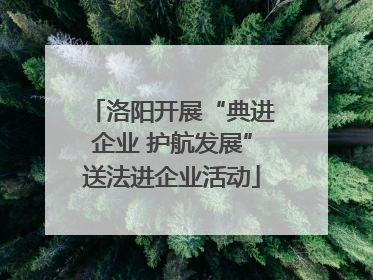 洛阳开展“典进企业 护航发展”送法进企业活动