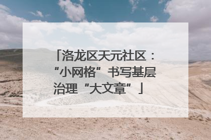 洛龙区天元社区：“小网格”书写基层治理“大文章”
