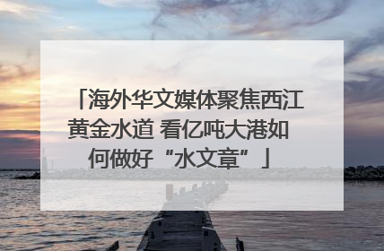 海外华文媒体聚焦西江黄金水道 看亿吨大港如何做好“水文章”