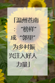 温州苍南：“榜样”成“邻里” 为乡村振兴注入好人力量