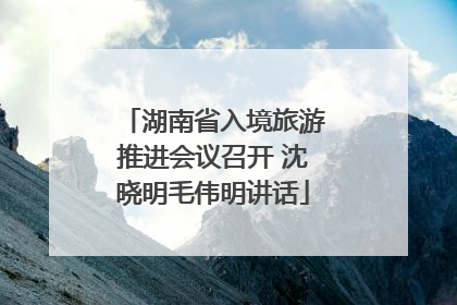 湖南省入境旅游推进会议召开 沈晓明毛伟明讲话