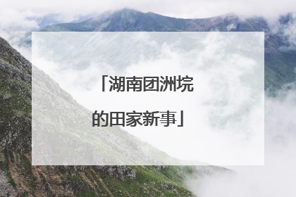 湖南团洲垸的田家新事