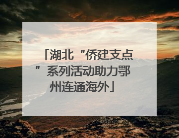 湖北“侨建支点”系列活动助力鄂州连通海外