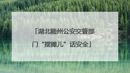 湖北随州公安交管部门“摆摊儿”话安全