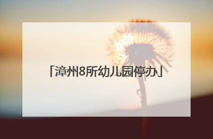 漳州8所幼儿园停办