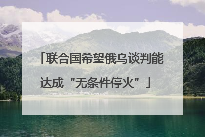 联合国希望俄乌谈判能达成“无条件停火”