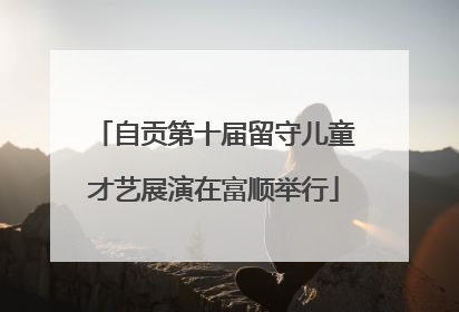 自贡第十届留守儿童才艺展演在富顺举行