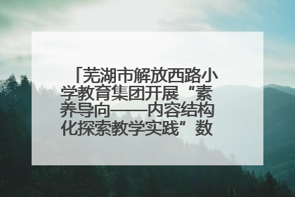 芜湖市解放西路小学教育集团开展“素养导向——内容结构化探索教学实践”数学专题研讨活动
