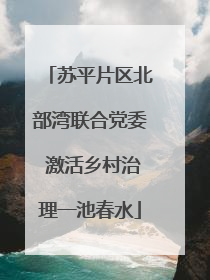 苏平片区北部湾联合党委 激活乡村治理一池春水