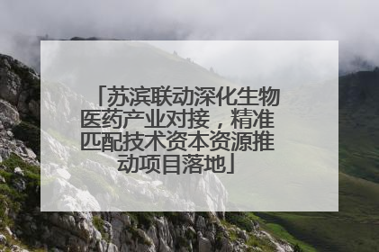 苏滨联动深化生物医药产业对接，精准匹配技术资本资源推动项目落地