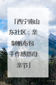 西宁南山东社区：亲制帆布包 手作感恩母亲节
