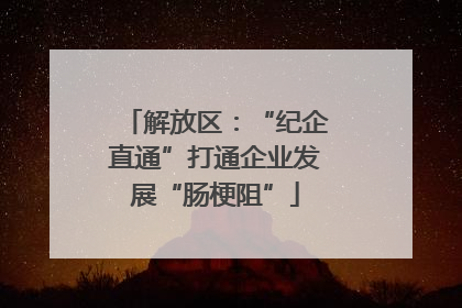 解放区：“纪企直通”打通企业发展“肠梗阻”