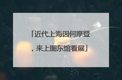 近代上海因何摩登，来上图东馆看展