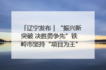 辽宁发布｜“振兴新突破 决胜勇争先”铁岭市坚持“项目为王”推进经济高质量发展