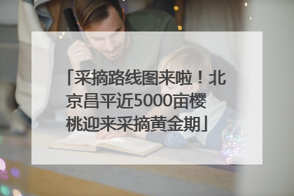 采摘路线图来啦！北京昌平近5000亩樱桃迎来采摘黄金期