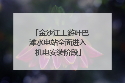 金沙江上游叶巴滩水电站全面进入机电安装阶段