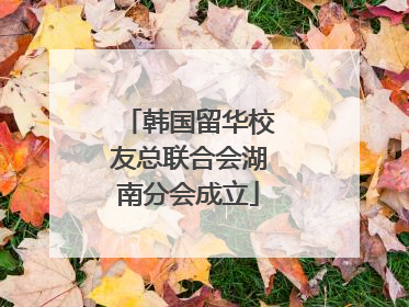 韩国留华校友总联合会湖南分会成立