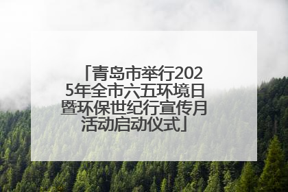 青岛市举行2025年全市六五环境日暨环保世纪行宣传月活动启动仪式