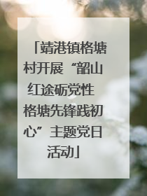 靖港镇格塘村开展“韶山红途砺党性 格塘先锋践初心”主题党日活动