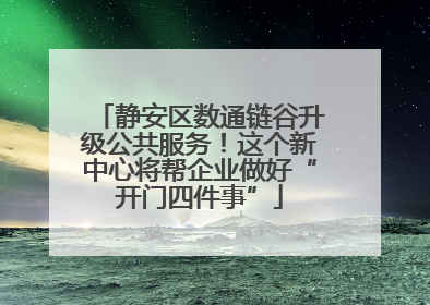 静安区数通链谷升级公共服务！这个新中心将帮企业做好“开门四件事”