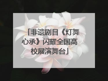 非遗剧目《灯舞心承》闪耀全国高校展演舞台