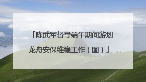 陈武军督导端午期间游划龙舟安保维稳工作（图）