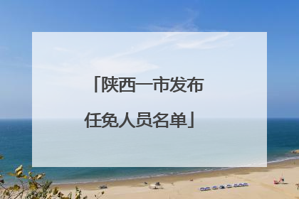 陕西一市发布任免人员名单